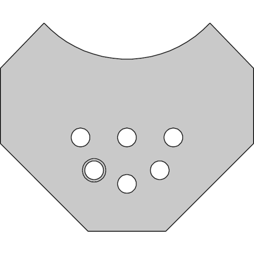 JEU DE 2 LAMES 1/4 ROND R.25 HM