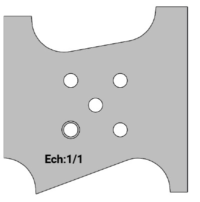 Jeu de 2 lames Rotoprofil   HSS   3 profils - Nez de marche escalier 