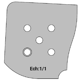 Jeu de 2 déflecteurs Rotoprofil   4 profils - Plate-bande   pour P.O. O40.02MAN 
