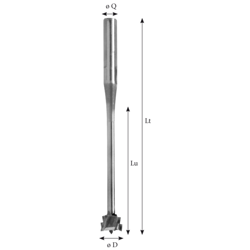 MECHE A PERCER HSS 3D D15 L85/135 Q10