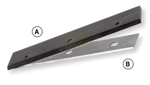 Fer extra-mince BARKE HLS 13%Cr (NORDFIL 666) Long.160 Larg.18.6 Ep.1.0 2 trous – 3 oblongs 10 – 25 – 45 – 25 – 10