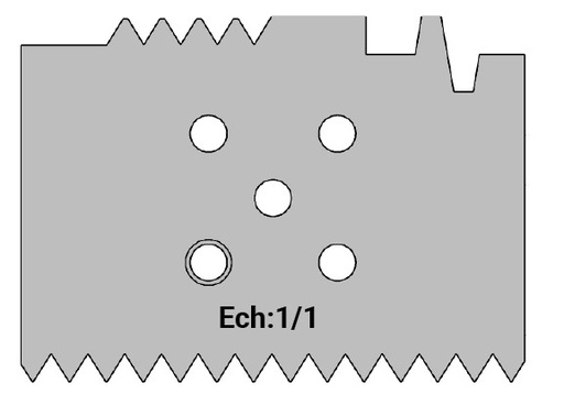 Jeu de 2 lames Rotoprofil   HSS   Multi-bouvetage 