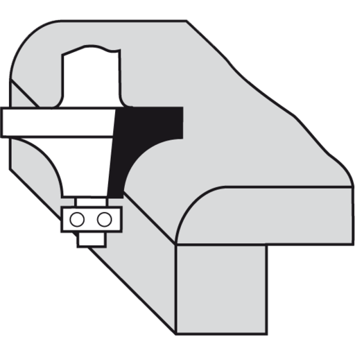 MECHE CORIAN HW 1/4 ROND R6.4+RLT