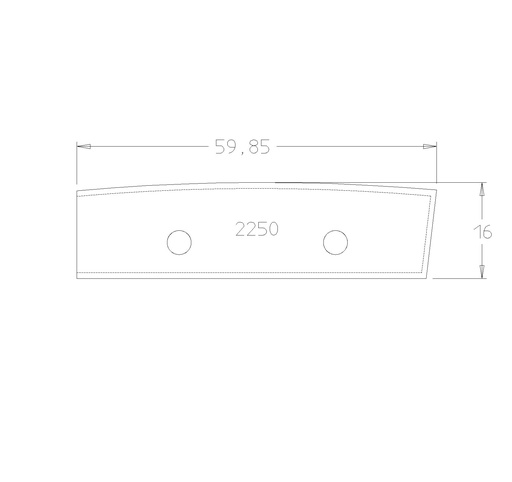 PLAQ. CB POUR PO A CALIBRER x 52 HT60 