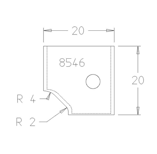PLAQ BARDAGE CHANFREIN 