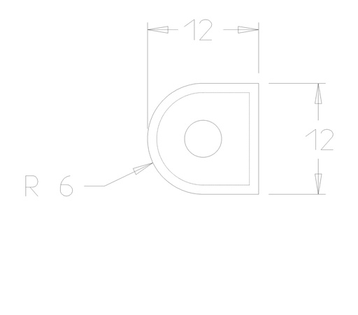 PLAQ. CARB. GORGE DE 12MM 