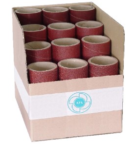 Assortiment de 20 tubes Roll Ponce   Corindon  Ø 58  Ht. 115  d 50  GR. 40(4) 60(4) 80(4) 100(4) 120(4) 