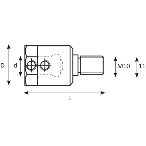 MANDRIN MECHE Q.D10/ M10+D11 GAUCHE