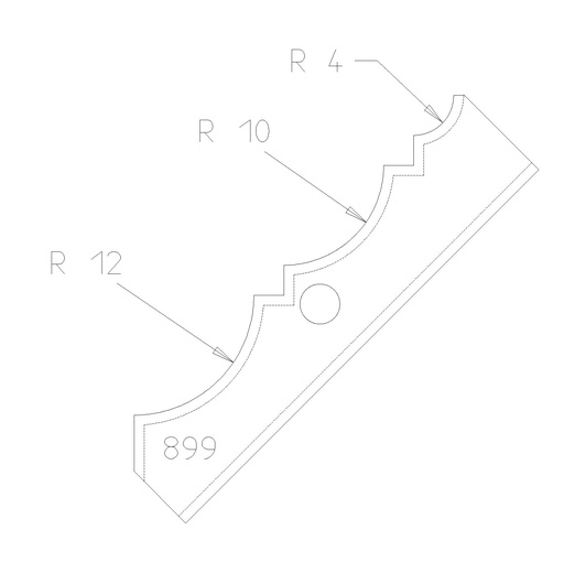 PLAQ CARB.1/4 ROND 4,10,12 TRAVAIL DESSOUS