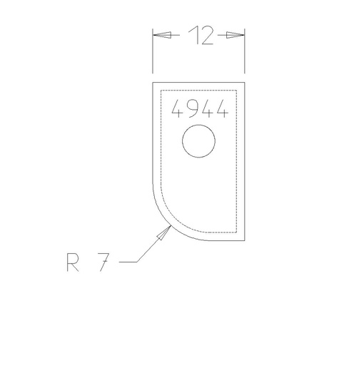PLAQ P/BANDE GORGE R7 DESSUS 