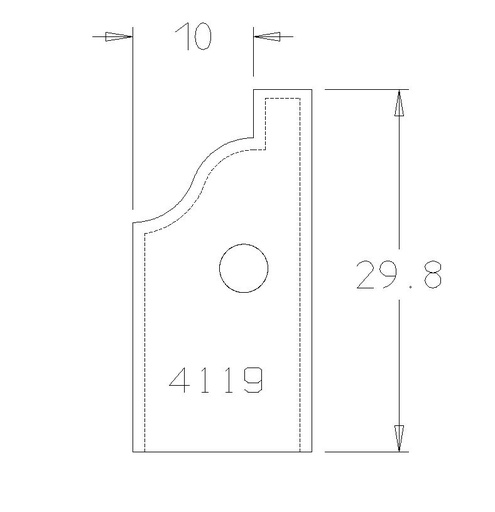 PLAQUETTE DOUCINE 7X10 DESSOUS 