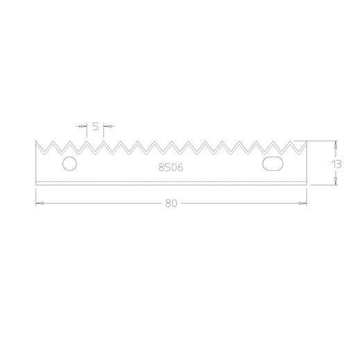 PLAQ.HM DENT SCIE 80X13X2.2 - 1T+1OBLO. PAS 5