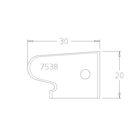 PLAQ. PRISE DE DOIGT EP.19mm 