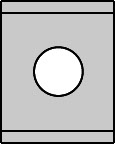 Plaquette   Carbure Nuance Dure   9.65x12x1.5  Z 2   1 trou 