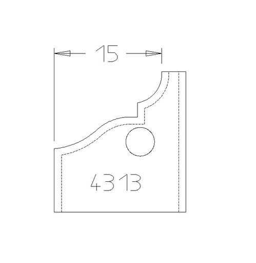 PLAQUETTE DOUCINE A BAGUETTE 15 DESSOUS 